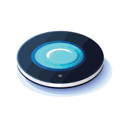 A sleek wireless charging pad illustration with 