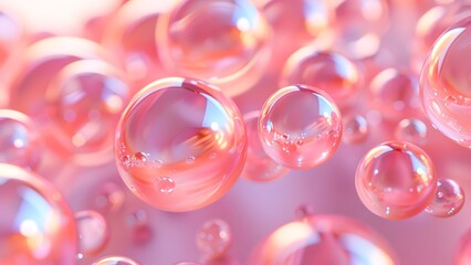Shiny pink pearls macro wallpaper
