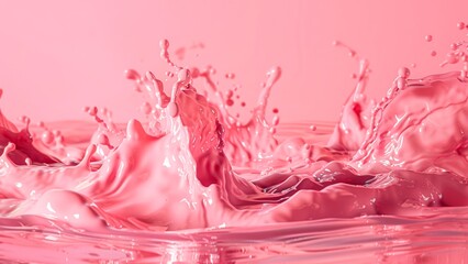 Pink liquid splash background