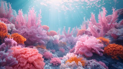 Fototapeta na wymiar Underwater coral reef background.