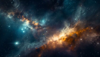 Obraz premium space background with stars and nebula galaxy; abstract cosmos world 