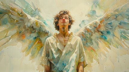 Painting Collection of Angel. - obrazy, fototapety, plakaty