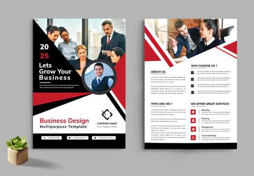 Black And Red Business Flyer Layout