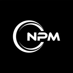NPM Logo Design, Inspiration for a Unique Identity. Modern Elegance and Creative Design. Watermark Your Success with the Striking this Logo. - obrazy, fototapety, plakaty