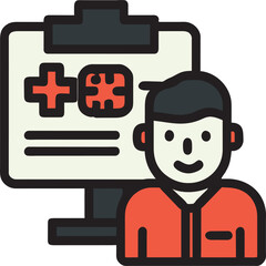 the logo for the computer system patient care request management system must contain a stethoscope,