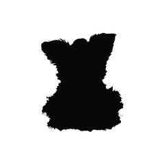 Cute Happy Dog Silhouette Illustration