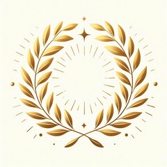 やさしい色の月桂樹のイラスト