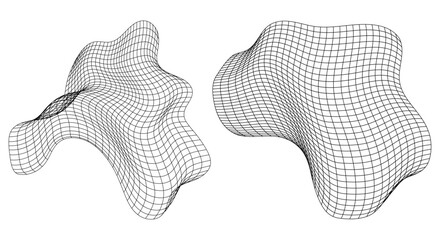 Deformed flex distorted black grid