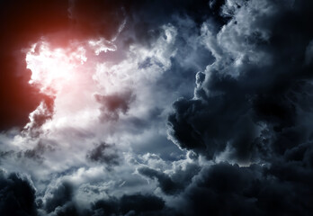 Dramatic Clouds Background - 761298106