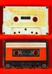 Old Audio Tape Cassettes closeup - 761298389