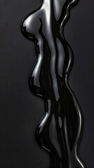 black paint runs down 