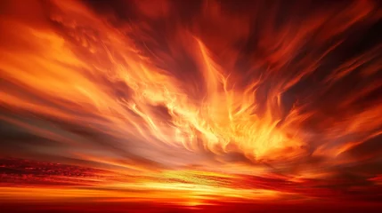 Foto op Canvas background of sunset fusion: Reds, oranges, and yellows blending together like a vivid sunset, warm and inviting © RMedia