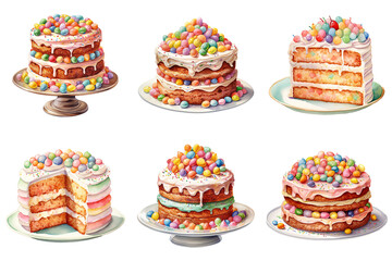 Gourmet Cake Paired with Vibrant Jelly Beans