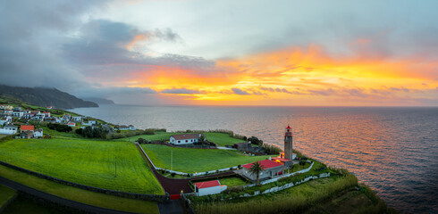Ponta Garca at sunrise time, Sao Miguel island, Azores, Portugal
