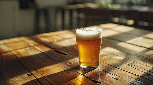 Nearly empty beer. Generative AI