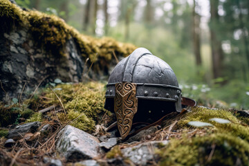 Viking Helmet Adventure: Exploring the Norwegian Forest