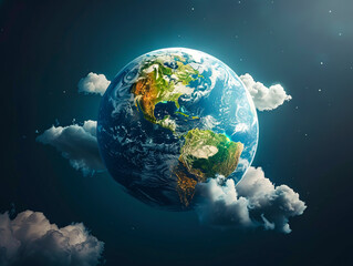 Stunning 3D Earth View: A Space-Inspired Image of the Globe