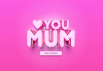 3D Pink Style Text Effect