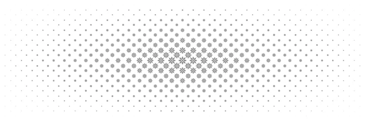 Fotobehang horizontal halftone of black snowflake design for pattern and background. © eNJoy Istyle