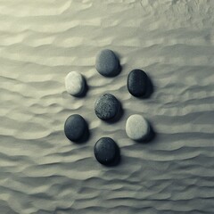 Zen stones, sand background
