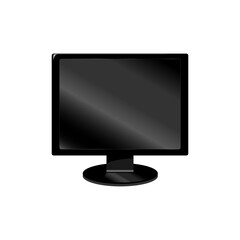 Vector illustration of a computer monitor. Vector illustration