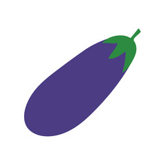 Eggplant. Vector illustration of a hand-drawn vegetable, eggplant whole.