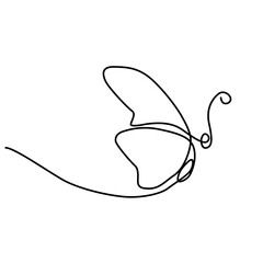 hand drawn illustration of a sketch of butterfly 