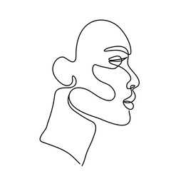 face line art of illustration