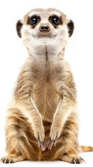 Fototapeta premium meerkat on a white background