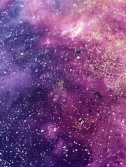 Obraz premium Abstract background of cosmos galaxy space Purples and pinks with flecks of silver, evoking the image of a distant galaxy
