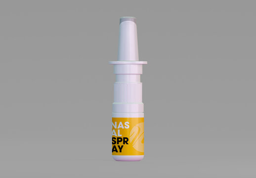 Frontal View Nasal Spray Mockup