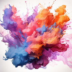 Fototapeta premium Watercolor Watercolor splash, clipart Illustration, Generative Ai