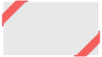frame for text without background with red ribbon