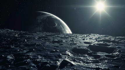 Lunar Dreamscape Earth's Silent Companion