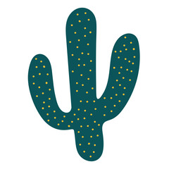 Cute cactus clipart. Children's illustration. Abstract.