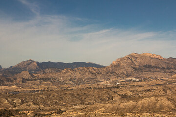 Fototapeta na wymiar beautiful mountain landscape. sunny day. Spain. Alicante. Busot