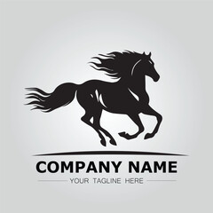 Horse logo company ideas simple design vector image
