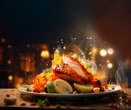 Delicious food restaurant menus ai generated