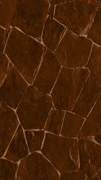 Brick stone wall texture brown background animation. Grunge backdrop overlay