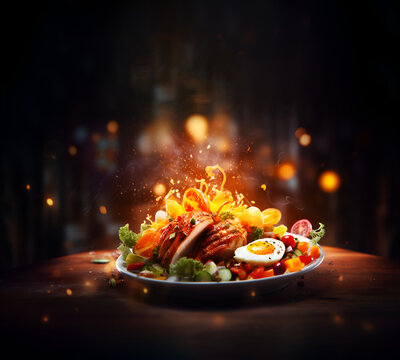 Delicious food restaurant menus ai generated