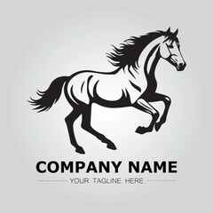 Horse logo company ideas simple design vector image