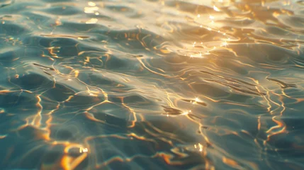 Fotobehang Coucher de soleil se reflétant sur l'eau  © marie