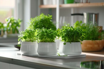 hydroponic system for growing food in the kitchen - 761314572