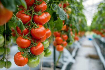 grows tomatoes in a hydroponic system - 761314739