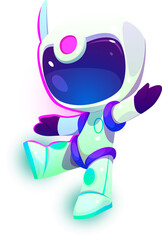 Cute Astronaut Flying In Space