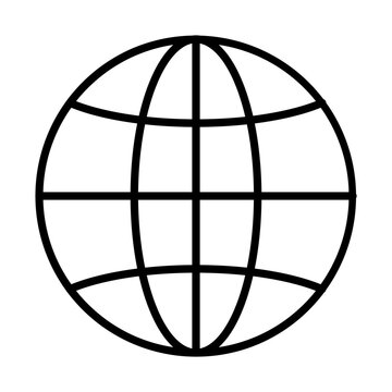 recommend clip art: Globe line icon