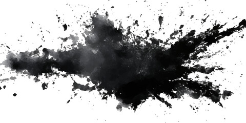 Paint stains black blotch background. Grunge Design Element. Brush Strokes. Vector illustration	 - obrazy, fototapety, plakaty