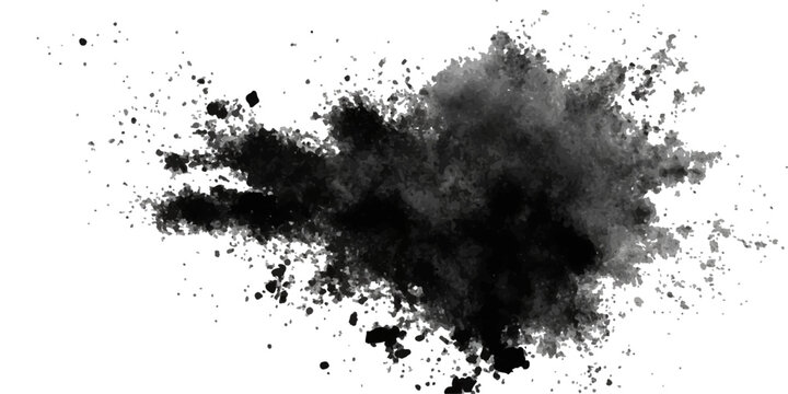 Paint stains black blotch background. Grunge Design Element. Brush Strokes. Vector illustration	