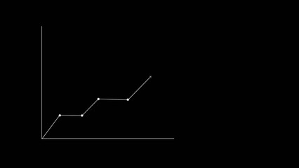 Business graph growing profit with arrow. Success graph illustration.