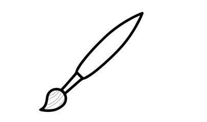 brush black outline on white background